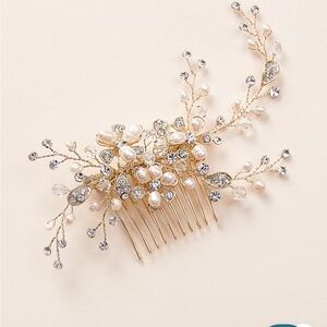 Elegant Gold and Silver Hair Comb
